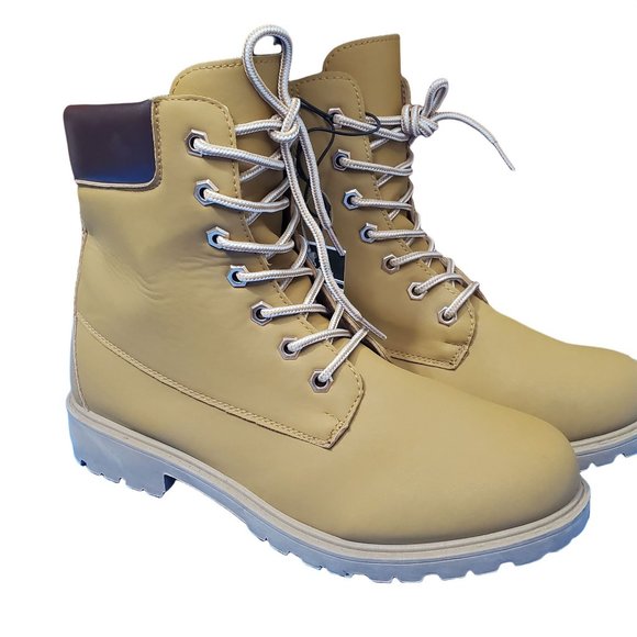 rue21 Camel Combats Lace boots Sz 9 New - Picture 4 of 15